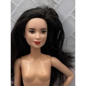 Nude Barbie~Asian Raven Brown Eyes Red Lips For #DYY91 OOAK/Redress B13